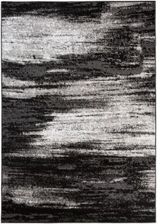 Tapis De Salon Chambre Ado Design Moderne Gris Noir Blanc Moucheté Fin Maya 250x350