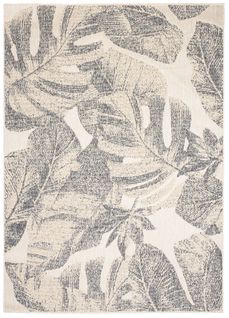 Tapis Extérieur Intérieur 3d Beige Gris Bananier 140 X 200 Cm Viera