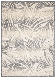 Tapis Extérieur Intérieur Beige Gris 3d Palmier 160 X 220 Cm Viera