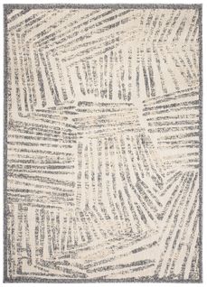 Tapis Extérieur Intérieur Gris Beige Rayures 3d 80 X 150 Cm Viera