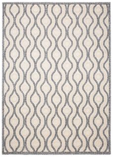 Tapis Extérieur Intérieur Gris Beige 3d Ikat Boucle 80 X 150 Cm Viera