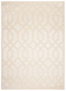 Tapis Extérieur Intérieur Beige 3d Géometrique Boucle 120 X 170 Cm Viera