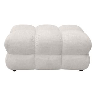 Pouf CAPSIO tissu blanc cassé