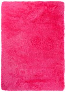 Tapis Salon Chambre Antidérapant Bébé Rose Fuchsia Uni Shaggy Super Doux Doux 120x170 cm