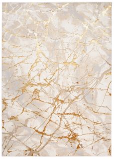 Tapis Salon Or Beige Crème Gris Abstrait Doux 160 X 230 Cm