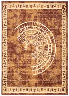 Tapis De Salon Moderne Marron Beige Motif Grec Fin Atena 120x170