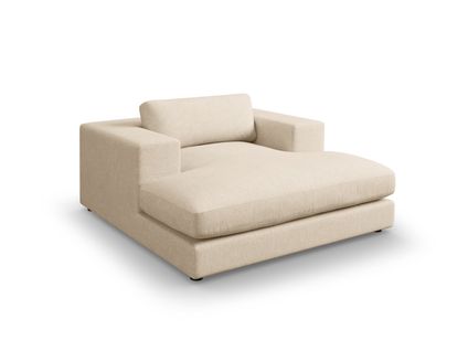 Méridienne "tendance" En Tissu Structurel Beige