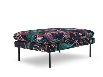 Pouf "vienna" En Velours Motif Fleur