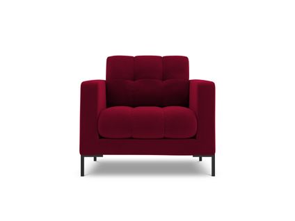 Fauteuil "bali" En Velours Rouge