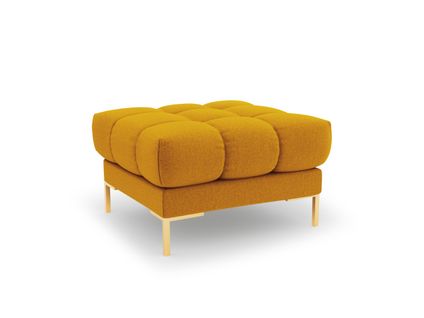 Pouf "bali" En Tissu Structurel Jaune