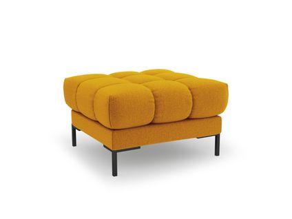 Pouf "bali" En Tissu Structurel Jaune