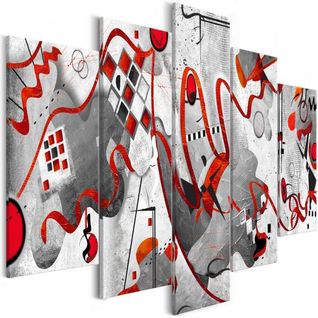 Tableau Between Waves (5 Parts) Wide 200x100 Cm