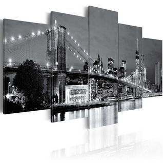 Tableau Villes Black-and-white Glimpse 200x100 Cm