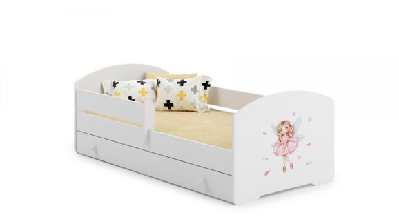 Lit Enfant Luk Bar + Gigogne  140x70 Fée Avec Matelas