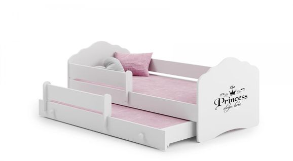 Lit Enfant Fala Bar+szu 160x80 Princess Avec Gigogne Avec Matelas