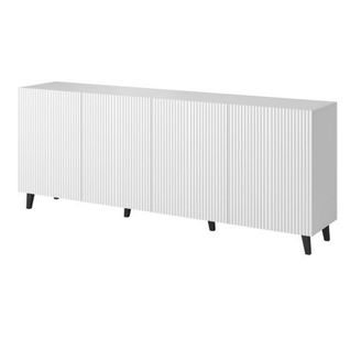 Buffet Design Blanc 200cm 4 Portes Gustave