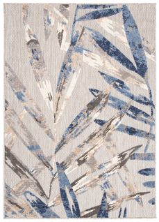 Tapis Intérieur Extérieur Terrasse Cuisine Bleu Beige Gris Résistant Sisal Patio 120x170