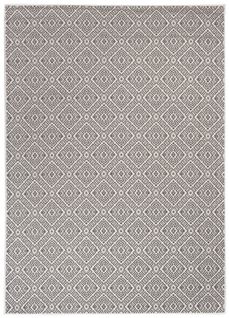 Tapis Extérieur Intérieur Cuisine Argent Noir Ethnique Résistant Sisal Capri 80x150