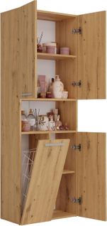 Meuble Salle De Bain, 174 X 30 X 60 Cm, Chêne Artisan