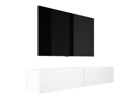 Meuble TV Suspendu, 170 X 34 X 32 Cm, Blanc Mat