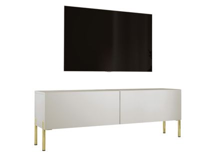Meuble TV : Cachemire, Pieds Or, 140 X 52 X 32 Cm