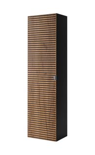 Meuble De Salle De Bain, Noir Mat, 35 X 136 X 25 Cm