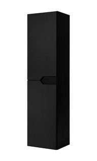 Armoire Murale De Salle De Bain, Noire, 35 X 136 X 27 Cm