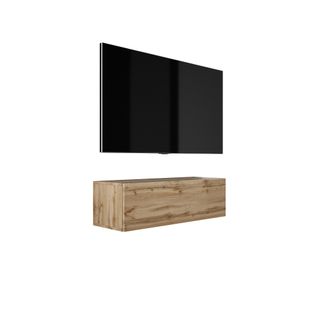 Meuble TV Suspendu, 100 X 34 X 32 Cm, Chêne Wotan