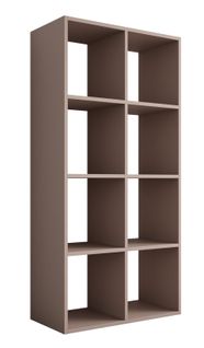 Bibliothèque à 8 Compartiments, Couleur : Brun Caramel, 147 × 74 × 30 Cm, Verticale Ou Horizontale