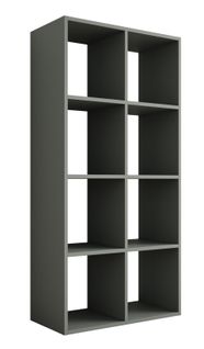 Bibliothèque à 8 Compartiments, Couleur : Aloès Vert, 147 × 74 × 30 Cm, Verticale Ou Horizontale