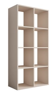 Bibliothèque à 8 Compartiments, Couleur : Cachemire, 147 × 74 × 30 Cm, Verticale Ou Horizontale