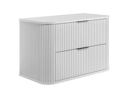 Meuble De Salle De Bain, Blanc Avec Poignée Noire, 80,4 X 51,7 X 41,5 Cm