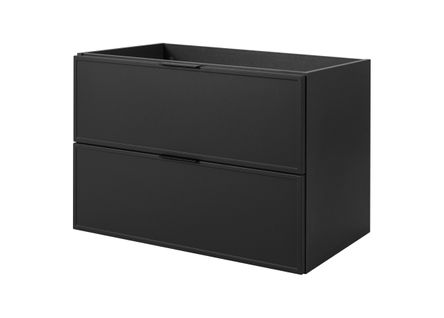 Meuble De Salle De Bain, Gris Foncé, Poignée Noire, 46 X 80 X 57 Cm