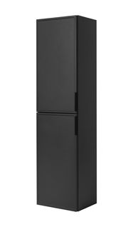 Meuble De Salle De Bain, Gris Foncé, Poignée Noire, 35 X 136 X 27 Cm