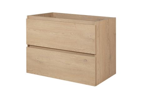 Meuble De Salle De Bain 80 Cm, Couleur : Chêne Clair, 80 X 46 X 60,7 Cm, Sans Plan De Travail