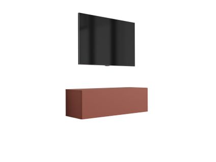 Meuble TV, Rouge Brique, 100 X 34 X 32 Cm