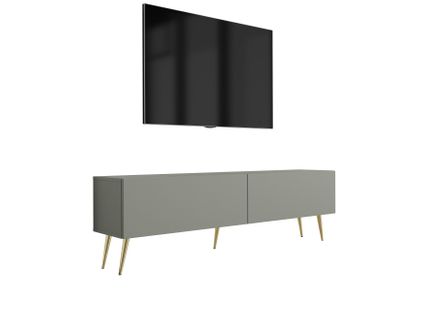 Meuble TV, Aloès, 140 X 52 X 32 Cm, Pieds Dorées