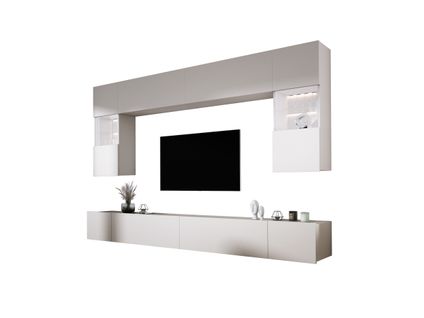 Élément Mural : 10 Portes, Cachemire, Largeur : 300 Cm, Hauteur : Réglable, Profondeur : 42 Cm