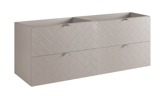 Meuble De Salle De Bain, Cachemire, 160 X 57 X 46 Cm, Poignées Argentées