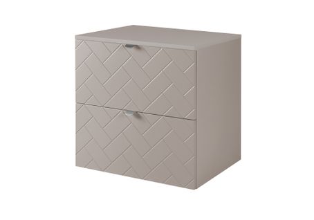 Meuble De Salle De Bain, Cachemire, 60 X 57 X 46 Cm, Poignées Argentées