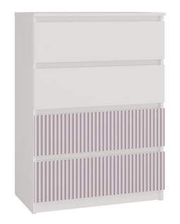 Commode, Blanc / Rose, 70 X 97 X 40 Cm