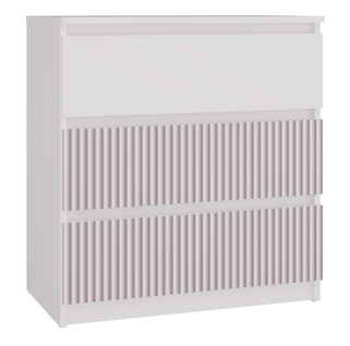 Commode, Blanc / Rose, 70 X 75 X 40 Cm