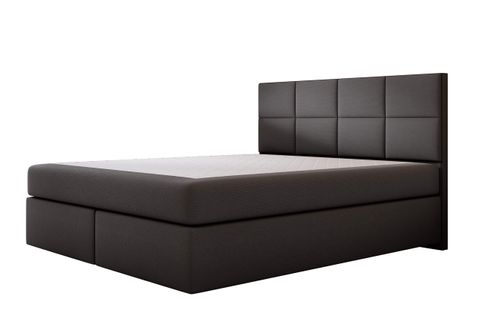 Lit Suspendu 160x200 Cm Mallorca Avec Matelas Ressorts Ensachés En Velours Noir
