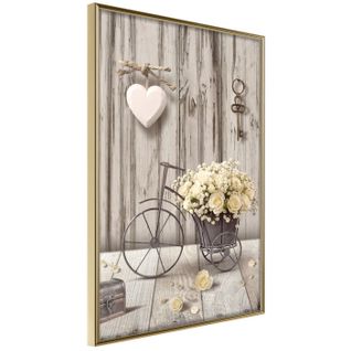 Affiche Murale Encadrée "retro Style" 40 X 60 Cm Doré