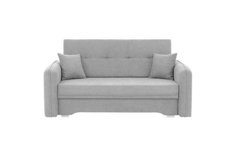 Canapé Convertible 2 Places Soraya En Tissu - Gris Perle