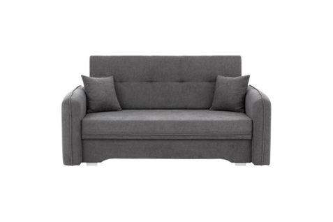 Canapé Convertible 2 Places Soraya En Tissu - Gris Clair