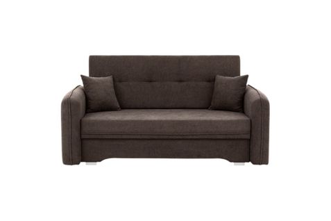 Canapé Convertible 2 Places Soraya En Tissu - Marron
