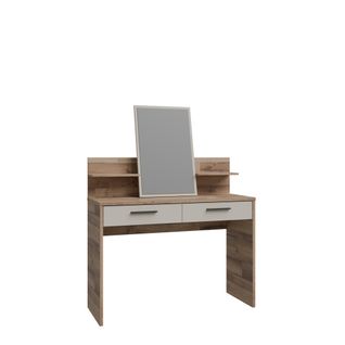 Coiffeuse RICCIANO imitation chêne et grège