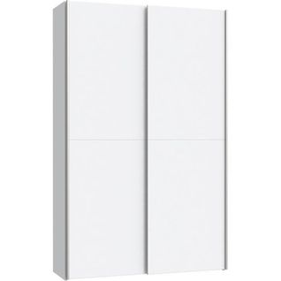 Armoire 2 Portes Coulissantes Multifonction - Blanc Mat - L120 X P41,6 X H190,5 Cm - Ozzula