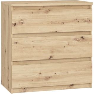 Commode Chelsea 3 Tiroirs L 77,2  X P 42  X H 79,9   Décor Chene Artisan